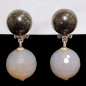 Boucles Bakélite Boules facettées à clips (s)