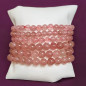 Bracelet Quartz Cerise Pierres rondes (s)