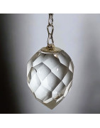 Pendule Cristal de roche facetté pm (s)