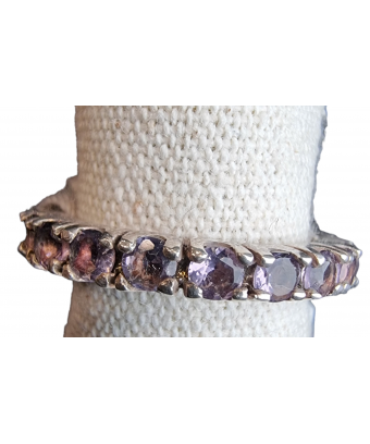 Bague améthyste argent 925 taille 59
