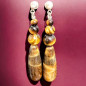 Boucles Œil de tigre Métal argenté (s)