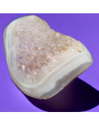 Géode Améthyste et Calcédoine 347g