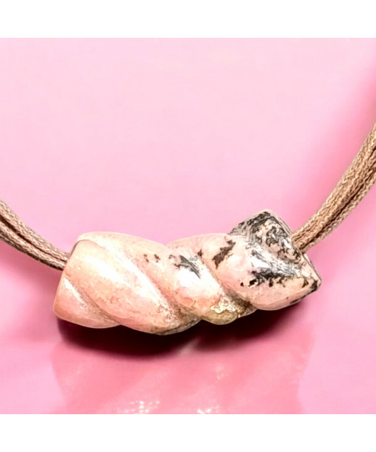 Pendentif Rhodonite sur cordon (s)