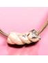 Pendentif Rhodonite sur cordon (s)