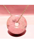 Pendentif Rhodonite Donut sur chaîne dorée (s)