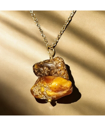 Pendentif Ambre brute...