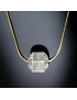 Pendentif Cristal de roche avec chaîne dorée (s)