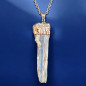 Pendentif Cyanite bleue sur chaîne acier (s)