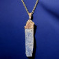 Pendentif Cyanite bleue sur chaîne acier (s)