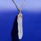Pendentif Cyanite bleue sur chaîne acier (s)