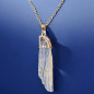 Pendentif Cyanite bleue sur chaîne acier (s)