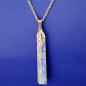 Pendentif Cyanite bleue sur chaîne acier (s)