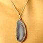 Pendentif Agate du Botswana sur chaîne dorée (s)
