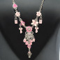 Collier Email breloques Cœurs Papillons et Clés (s)