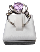 Bague améthyste argent 925 taille 60