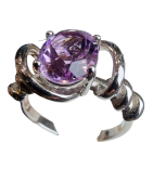 Bague améthyste argent 925 taille 60
