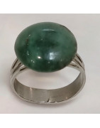 Bague Aventurine Acier Inox Taille réglable 56+ (s)