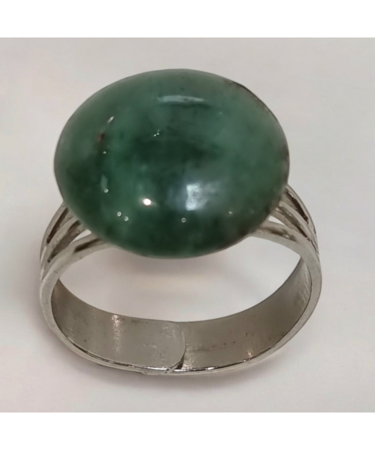 Bague Aventurine Acier Inox Taille réglable 56+ (s)