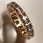 Anneau Aigue marine Argent 925 plaqué or (Vermeil) Taille 52 (s)