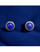 Boucles Lapis-lazuli "Clou" Argent 925 (s)
