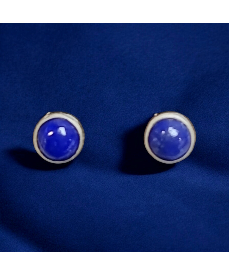 Boucles Lapis-lazuli "Clou" Argent 925 (s)
