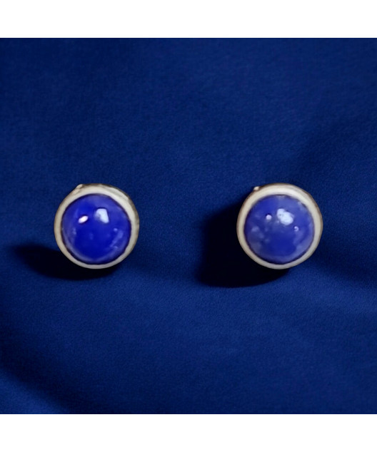 Boucles Lapis-lazuli "Clou" Argent 925 (s)