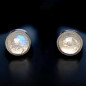 Boucles Pierre de lune "Clou" Argent 925 (s)