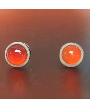 Boucles Agate de feu "Clou"...