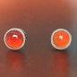 Boucles Agate de feu "Clou" Argent 925 (s)