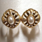 Boucles Perles de Majorque Plaquée or à clips (s)