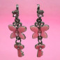 Boucles Email et Swarovski Papillons et Clés (s)