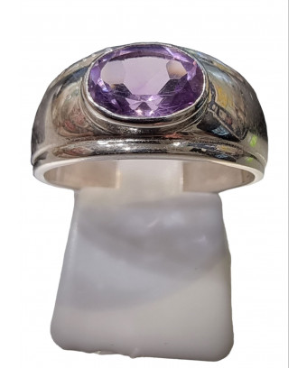 Bague améthyste argent 925 taille 56