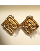 Boucles Carrées Fantaisie à Clips dorées (s)