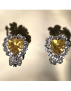 Boucles Swarovski Cœur à Clips (s)