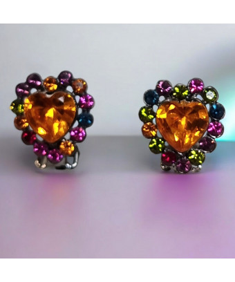 Boucles Swarovski Cœur à...