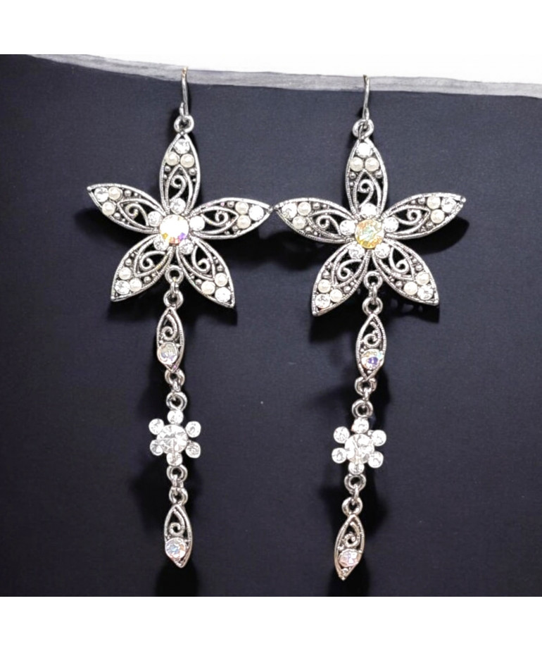 Boucles Swarovski Fleur (s)