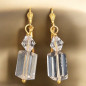 Boucles Cristal de roche Plaquées or (s)