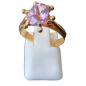 Bague améthyste plaquée or taille 55