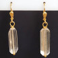 Boucles Cristal de roche Plaquées or (s)