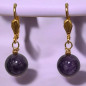 Boucles Améthyste Boules Plaquées or (s)