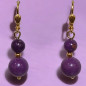 Boucles Phosphosidérite Pierre rondes Plaquées or (s)