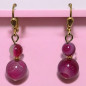 Boucles Agate Boules Plaquée or (s)