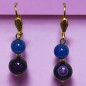 Boucles Agate Boules Plaquée or (s)