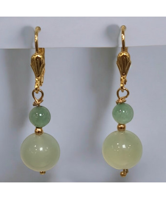 Boucles Jade et Aventurine...