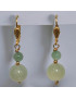 Boucles Jade et Aventurine Boules Plaquées or (s)