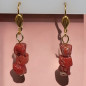 Boucles Corail brut Plaqué or (s)