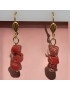 Boucles Corail brut Plaqué or (s)