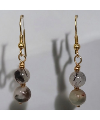 Boucles Quartz Tourmaline...