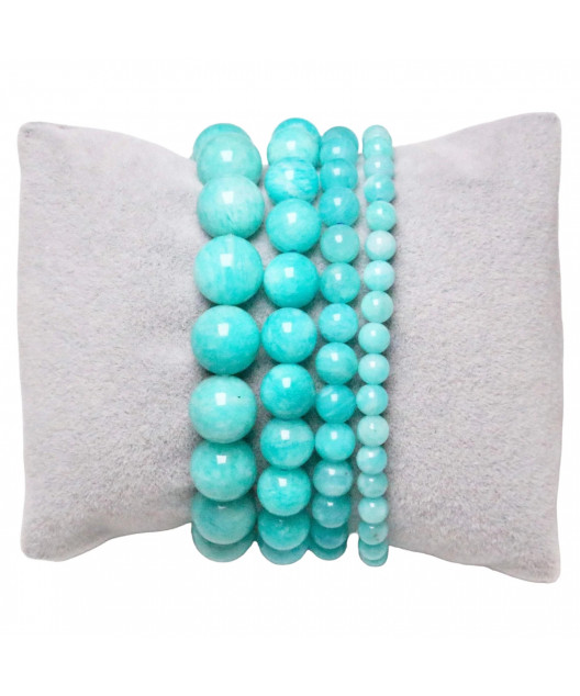 Bracelet amazonite pierres rondes