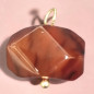 Pendentif Cornaline avec attache dorée (s)
